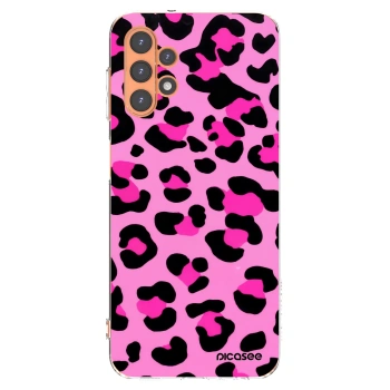 Picasee Samsung Galaxy A13 4G A135 Hülle - Transparentes Silikon - Pink Tiger