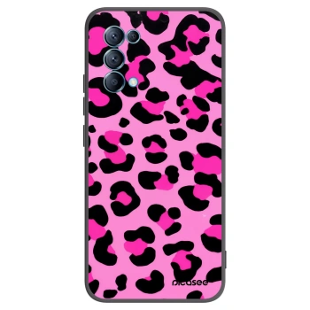 Picasee OPPO Reno 5 5G Hülle - Schwarzes Silikon - Pink Tiger