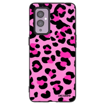 Picasee OnePlus 9 Hülle - Schwarzes Silikon - Pink Tiger