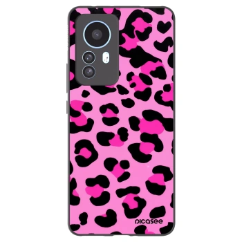 Picasee Xiaomi 12T Pro Hülle - Schwarzes Silikon - Pink Tiger