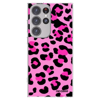 Picasee Samsung Galaxy S23 Ultra 5G Hülle - Transparentes Silikon - Pink Tiger