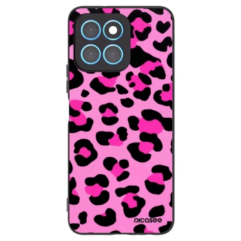 Picasee Honor X8 5G Hülle - Schwarzes Silikon - Pink Tiger