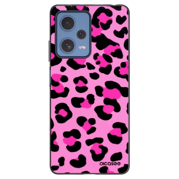 Picasee Xiaomi Redmi Note 12 Pro 5G Hülle - Schwarzes Silikon - Pink Tiger