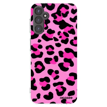 Picasee Samsung Galaxy A14 4G A145R Hülle - Transparentes Silikon - Pink Tiger