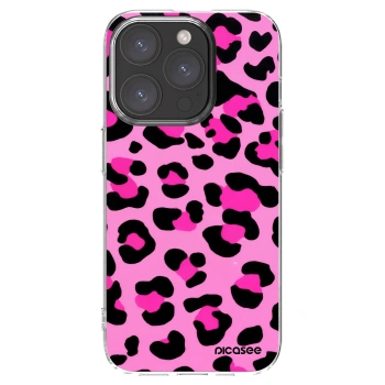 Picasee Apple iPhone 15 Pro Hülle - Transparentes Silikon - Pink Tiger
