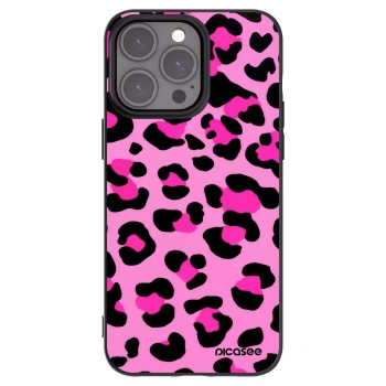 Picasee Apple iPhone 15 Pro Max Hülle - Schwarzes Silikon - Pink Tiger