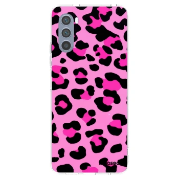 Picasee Motorola Moto G62 Hülle - Transparentes Silikon - Pink Tiger