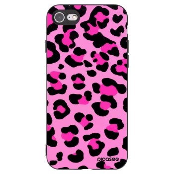 Picasee Apple iPhone 7 Hülle - Schwarzes Silikon - Pink Tiger