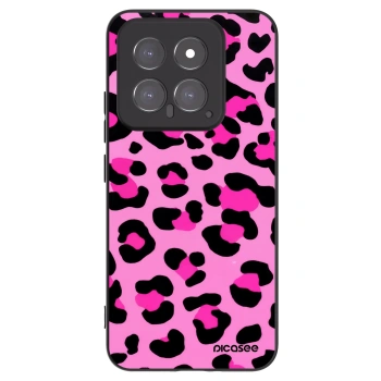 Picasee Xiaomi 14 Hülle - Schwarzes Silikon - Pink Tiger