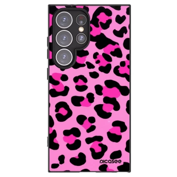 Picasee Samsung Galaxy S24 Ultra S928B 5G Hülle - Schwarzes Silikon - Pink Tiger