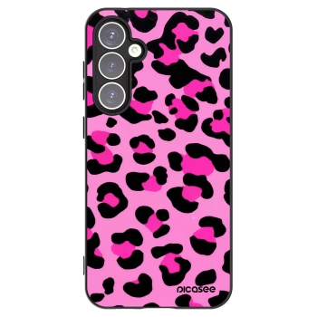 Picasee Samsung Galaxy S23 FE S711B Hülle - Schwarzes Silikon - Pink Tiger