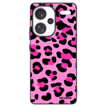 Picasee Xiaomi Redmi Note 13 Pro+ 5G Hülle - Schwarzes Silikon - Pink Tiger