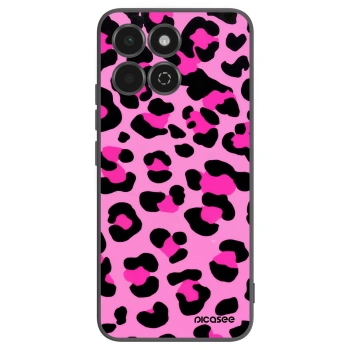 Picasee Honor 200 Smart 5G Hülle - Schwarzes Silikon - Pink Tiger