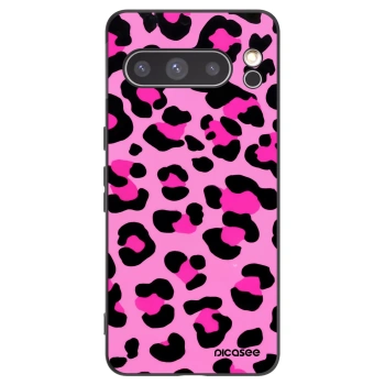 Picasee Google Pixel 8 Pro Hülle - Schwarzes Silikon - Pink Tiger