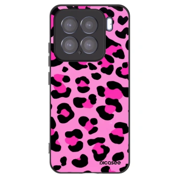 Picasee Xiaomi 15 Hülle - Schwarzes Silikon - Pink Tiger