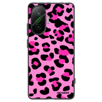 Picasee Xiaomi Poco F7 5G Hülle - Schwarzes Silikon - Pink Tiger