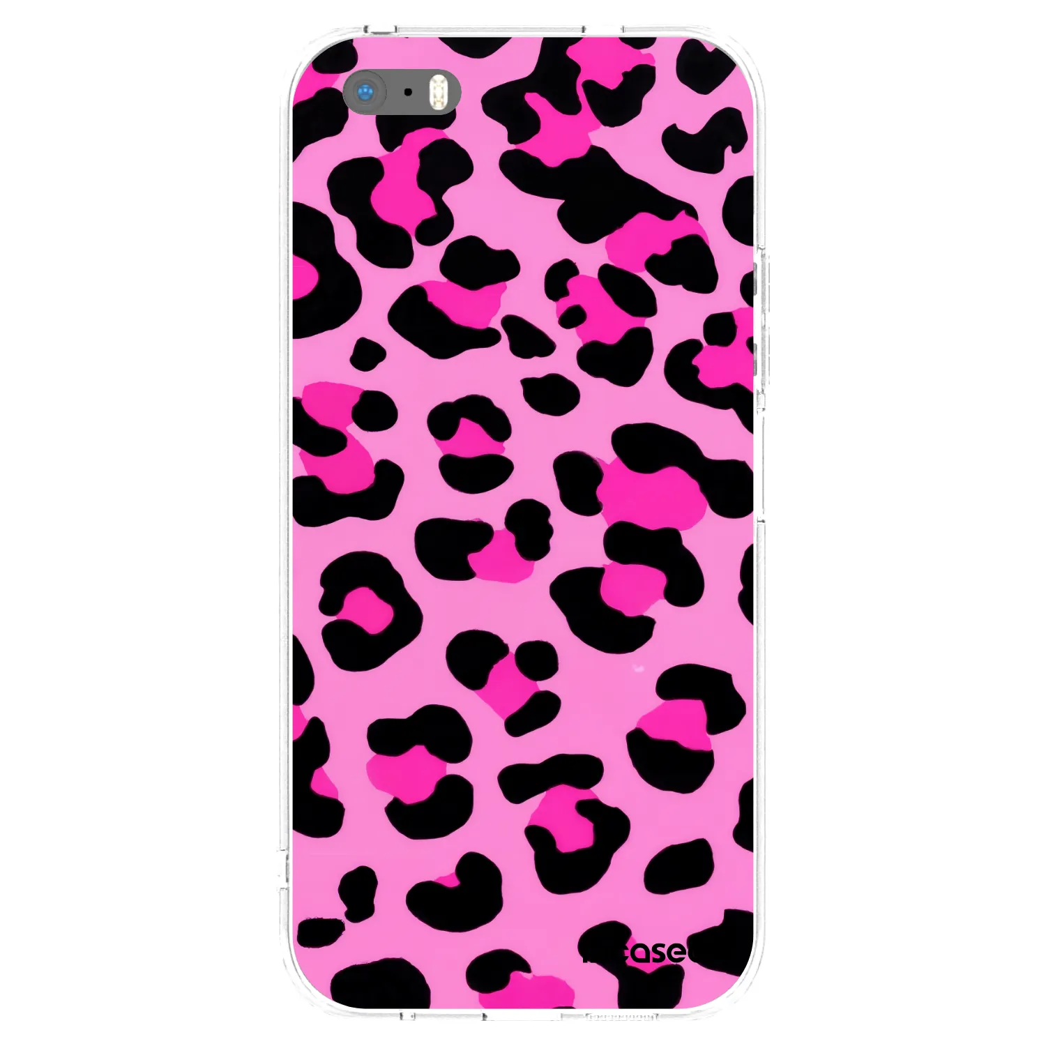 Picasee Apple iPhone 5/5S/SE Hülle - Transparentes Silikon - Pink Tiger