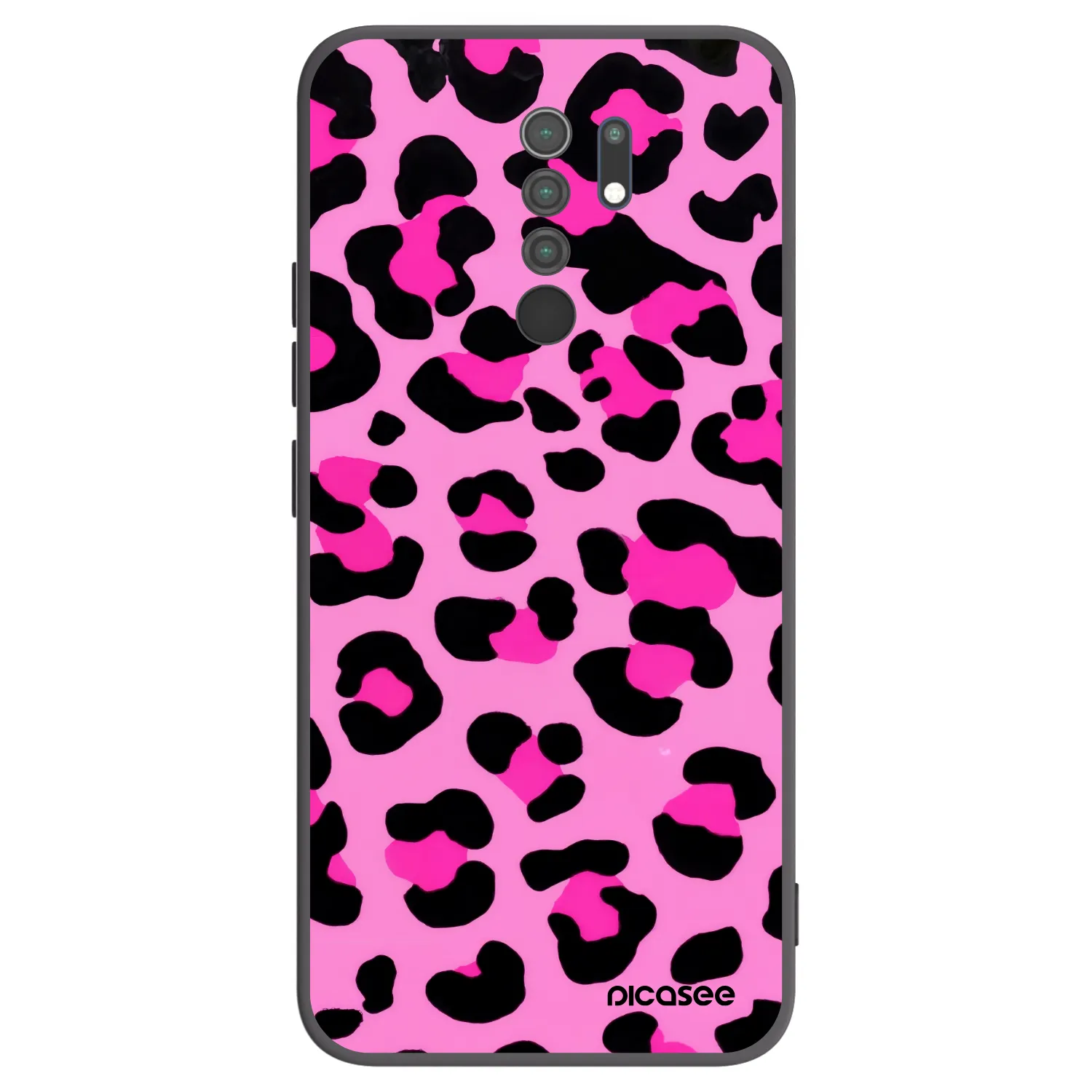 Picasee Xiaomi Redmi 9 Hülle - Schwarzes Silikon - Pink Tiger