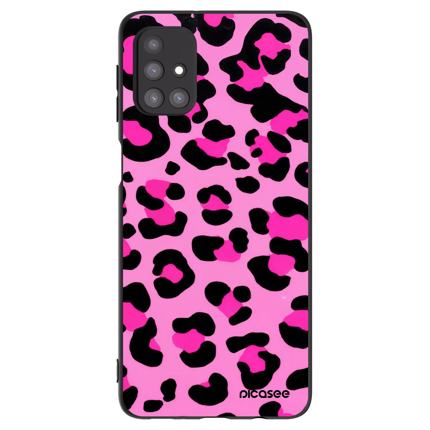 Picasee Samsung Galaxy M31s Hülle - Schwarzes Silikon - Pink Tiger