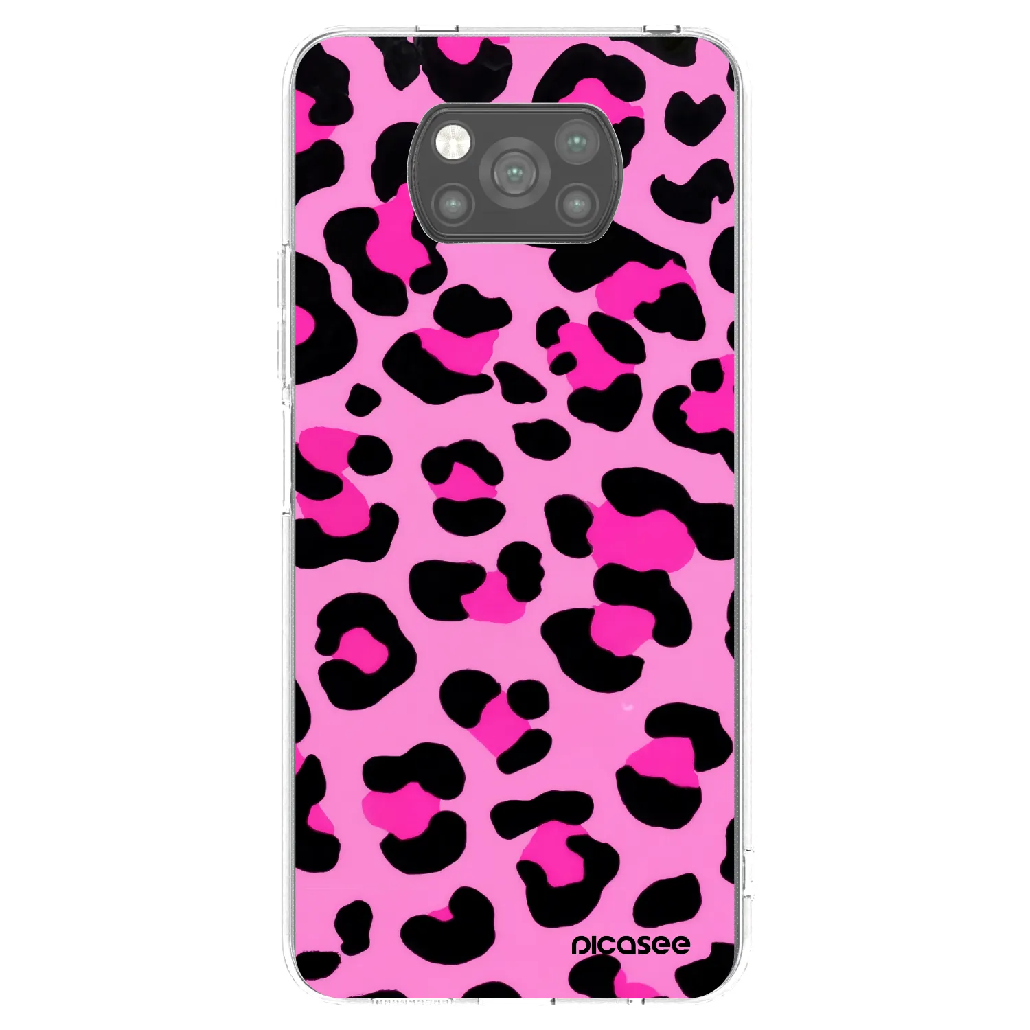 Picasee Xiaomi Poco X3 Hülle - Schwarzes Silikon - Pink Tiger