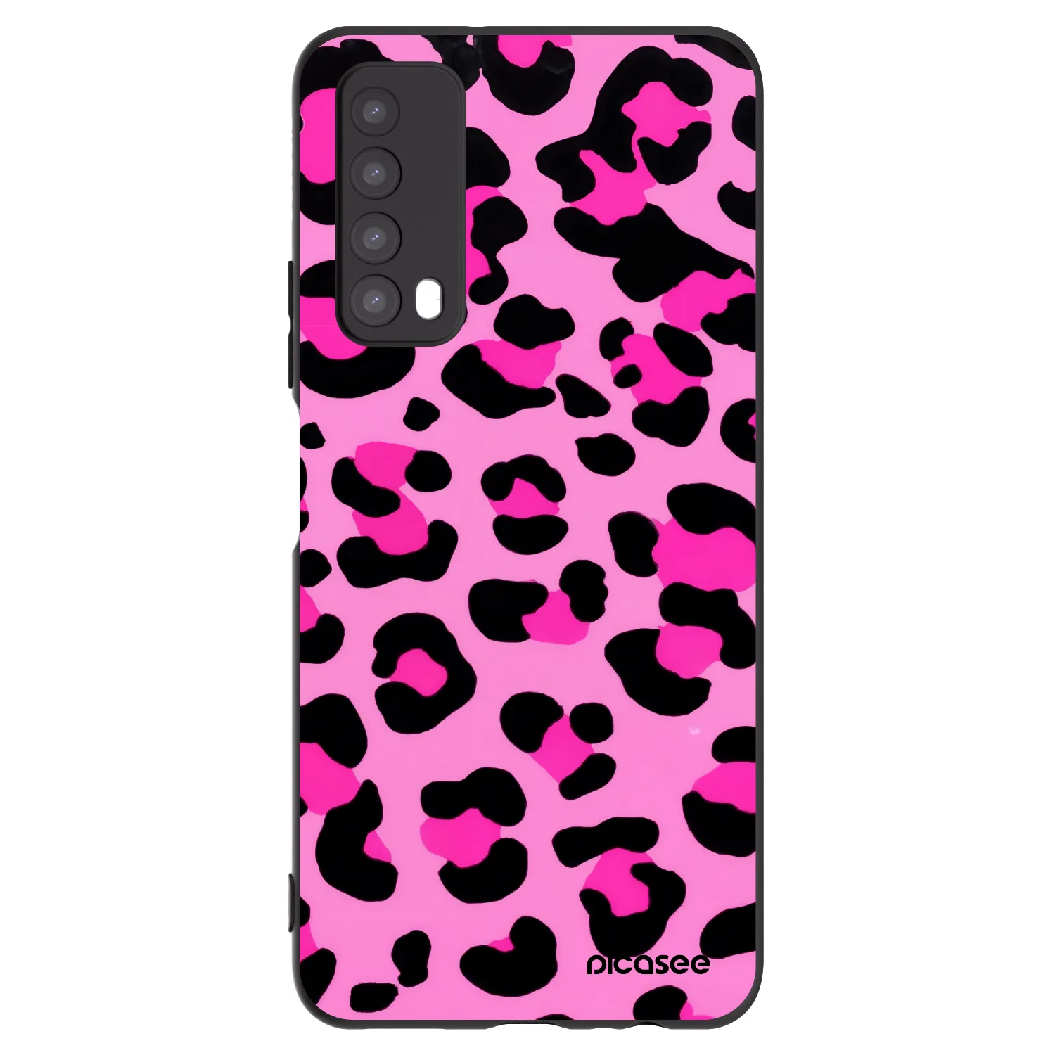 Picasee Huawei P Smart 2021 Hülle - Schwarzes Silikon - Pink Tiger