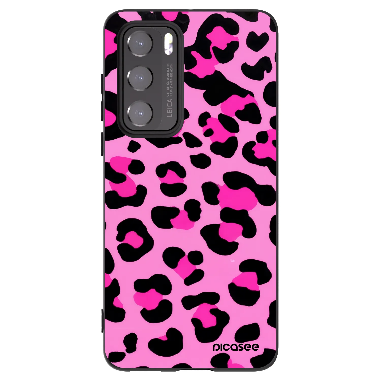 Picasee Huawei P40 Hülle - Schwarzes Silikon - Pink Tiger