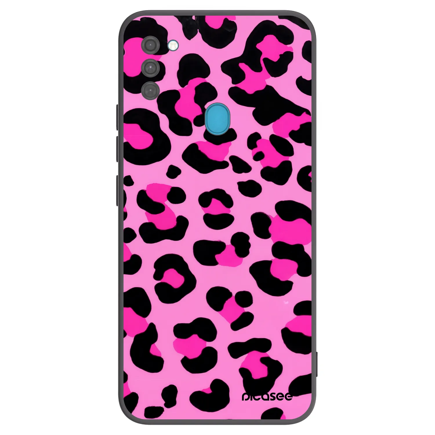 Picasee Samsung Galaxy M11 Hülle - Schwarzes Silikon - Pink Tiger