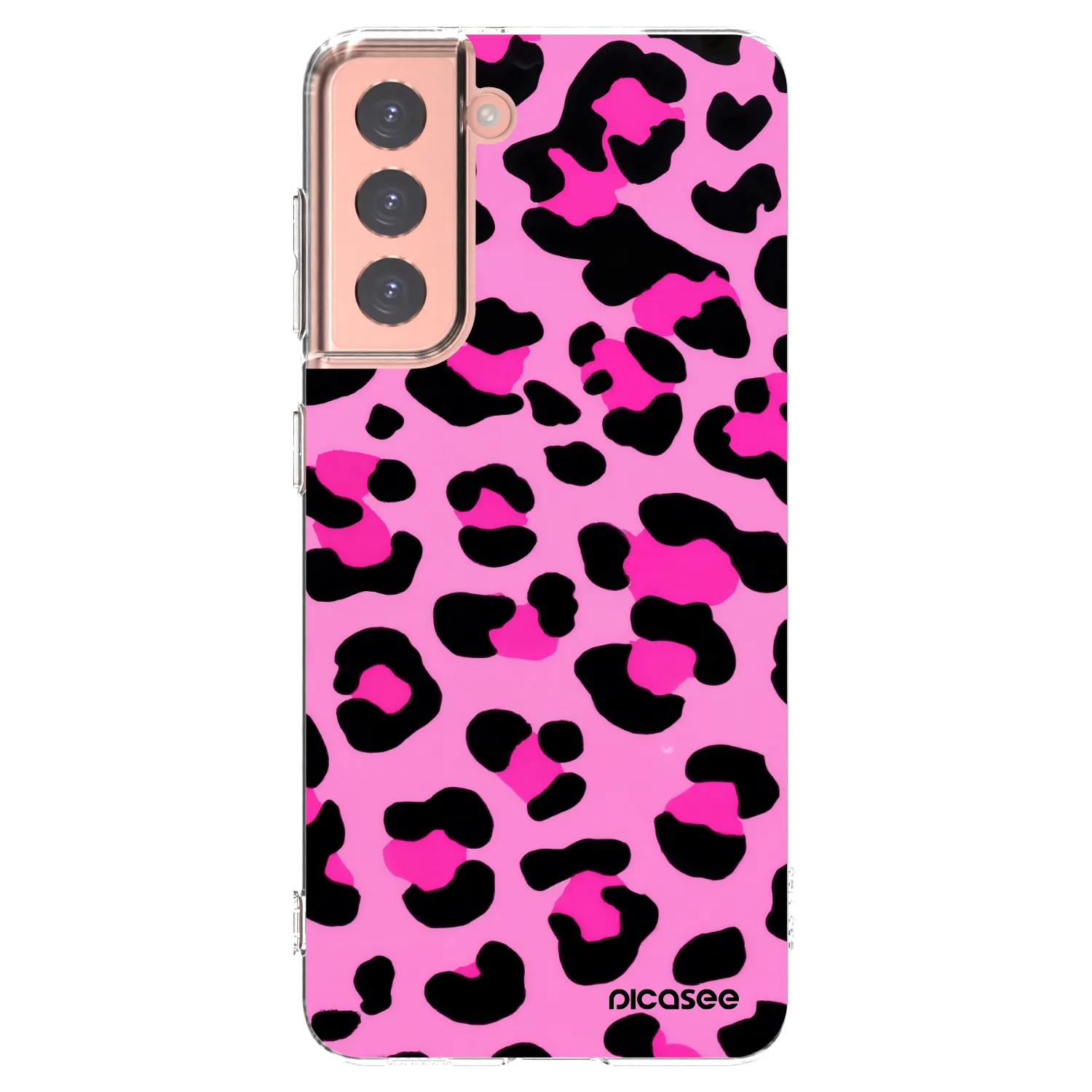 Picasee Samsung Galaxy S21 5G G991B Hülle - Transparentes Silikon - Pink Tiger