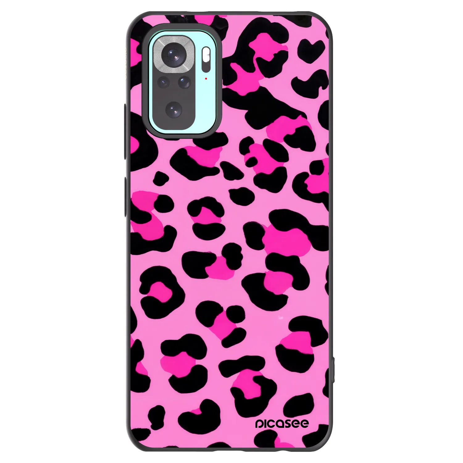 Picasee Xiaomi Redmi Note 10 Pro Hülle - Schwarzes Silikon - Pink Tiger