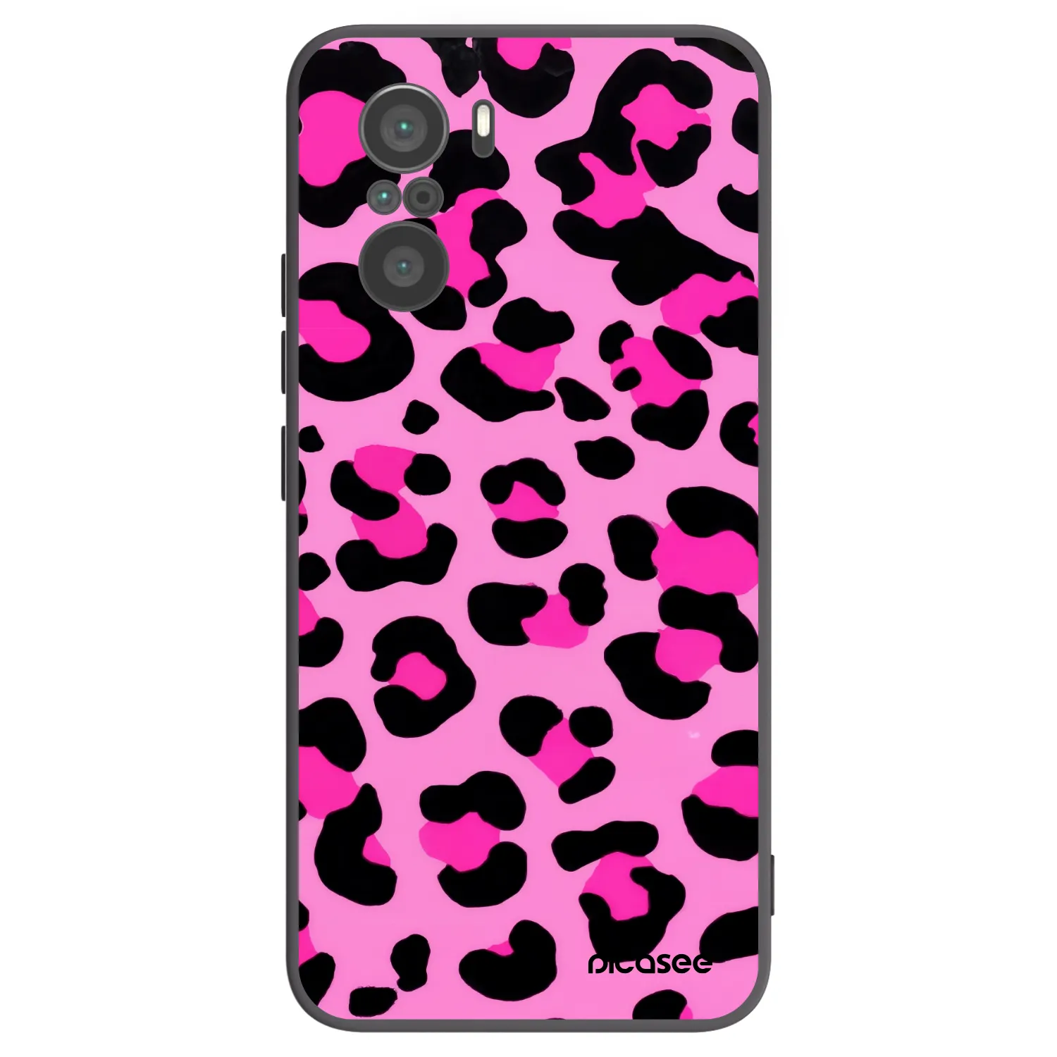 Picasee Xiaomi Poco F3 Hülle - Schwarzes Silikon - Pink Tiger
