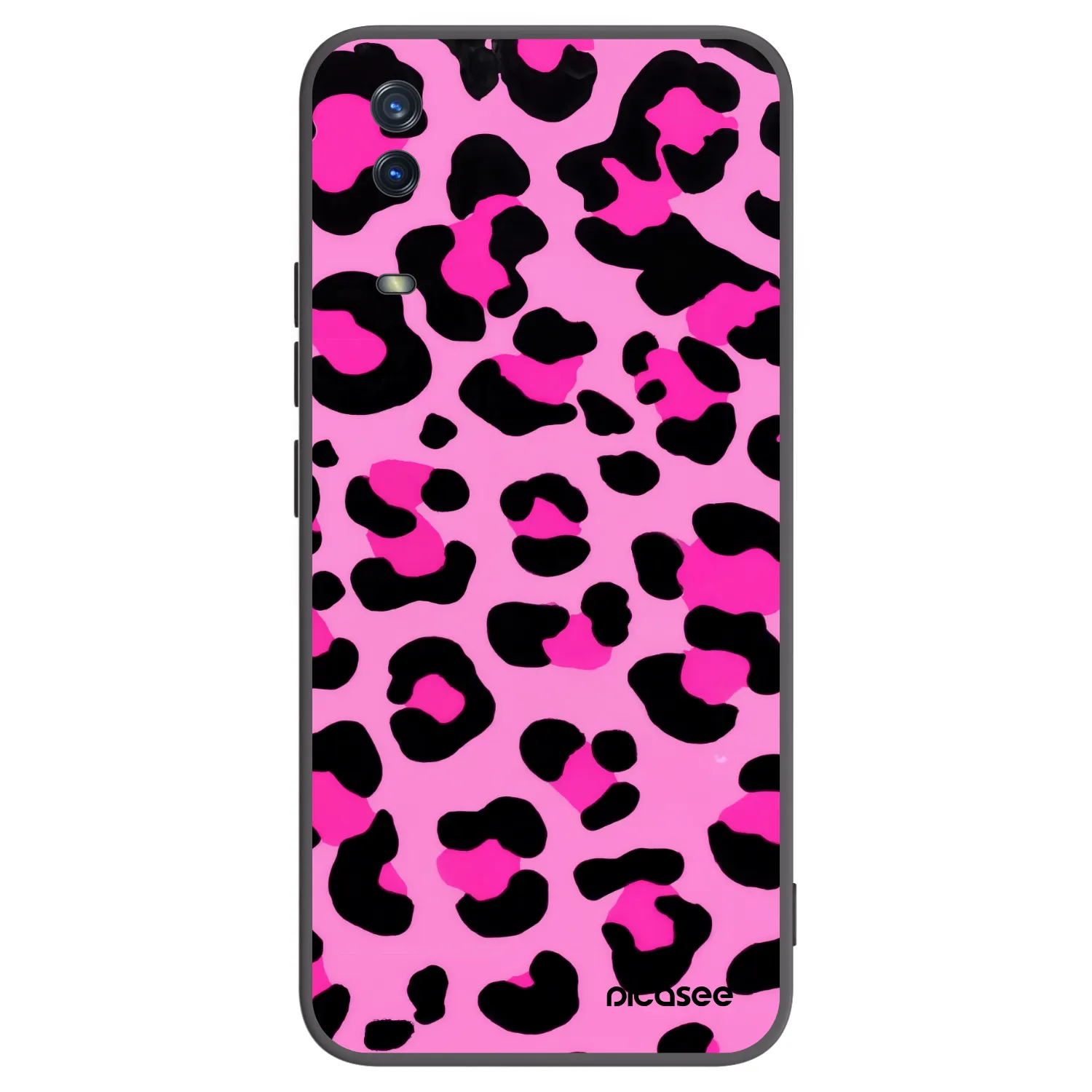 Picasee Vivo Y11s Hülle - Schwarzes Silikon - Pink Tiger