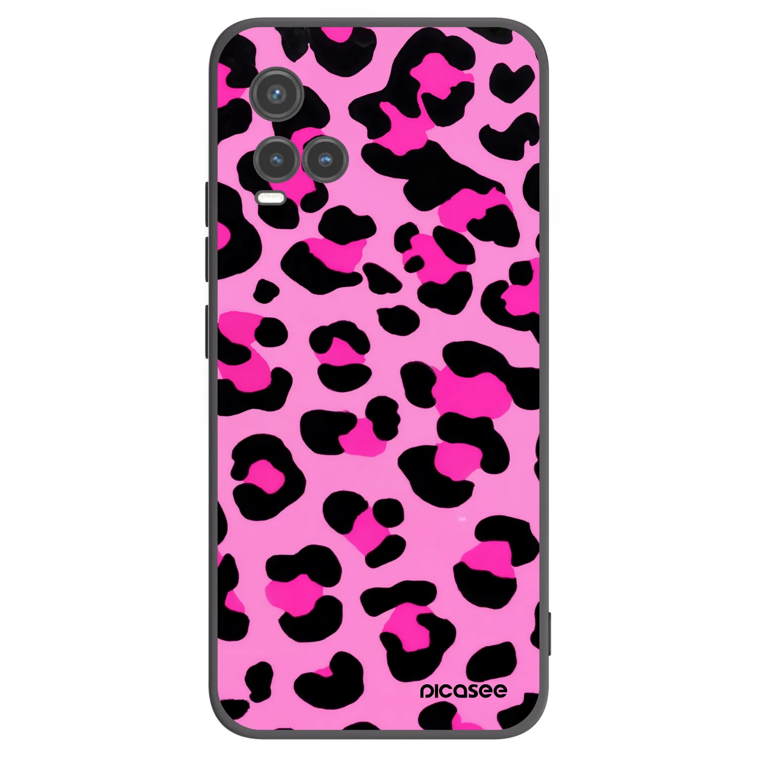 Picasee Vivo Y33s Hülle - Schwarzes Silikon - Pink Tiger