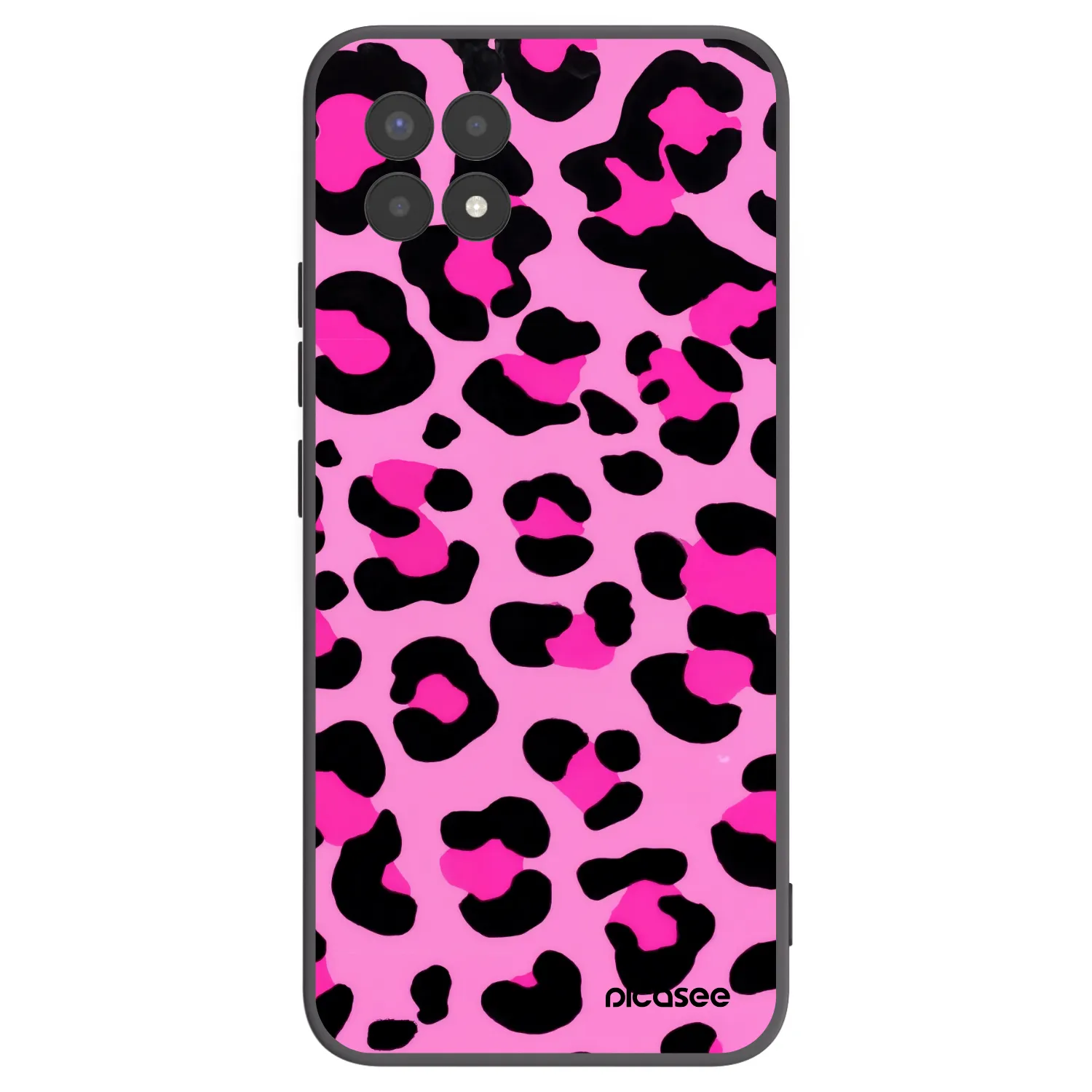 Picasee Realme 8i Hülle - Schwarzes Silikon - Pink Tiger
