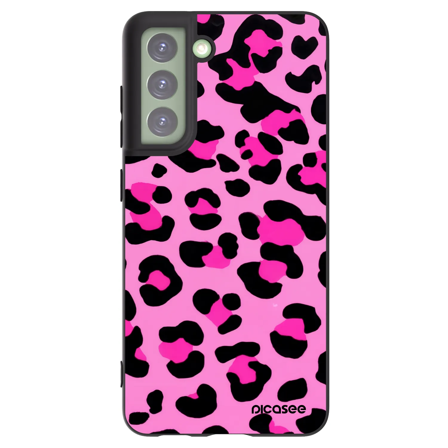 Picasee Samsung Galaxy S21 FE 5G Hülle - Schwarzes Silikon - Pink Tiger