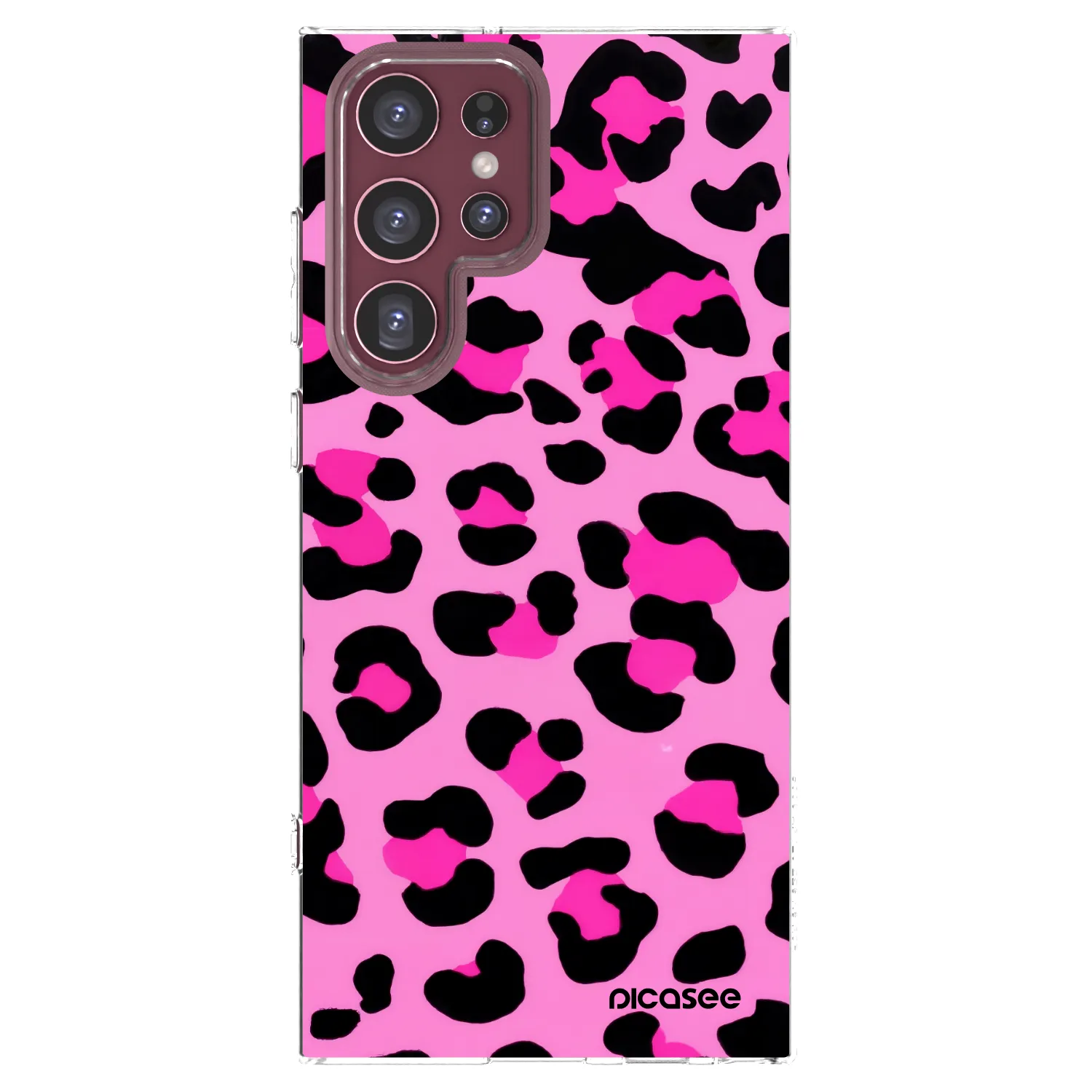 Picasee Samsung Galaxy S22 Ultra 5G Hülle - Transparentes Silikon - Pink Tiger