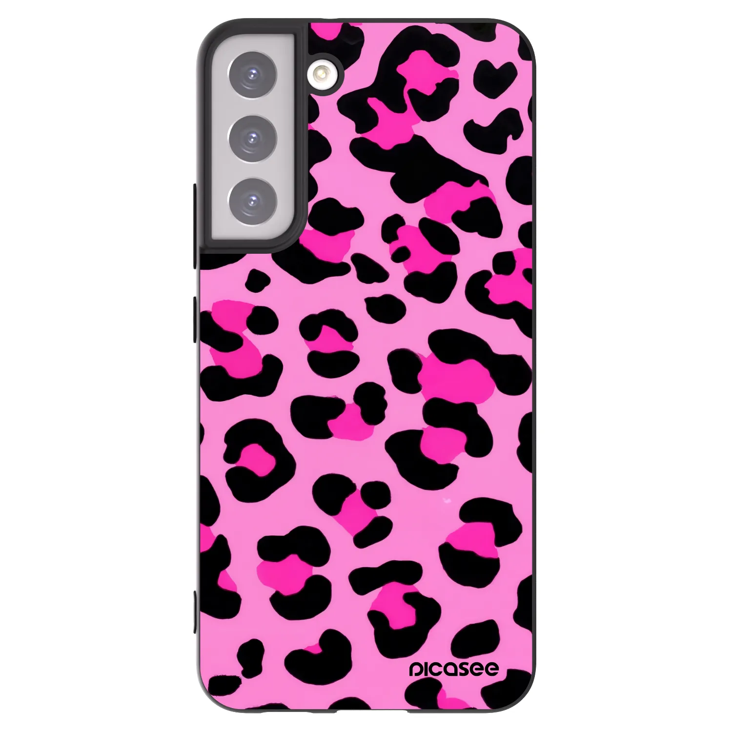 Picasee Samsung Galaxy S22+ 5G Hülle - Schwarzes Silikon - Pink Tiger