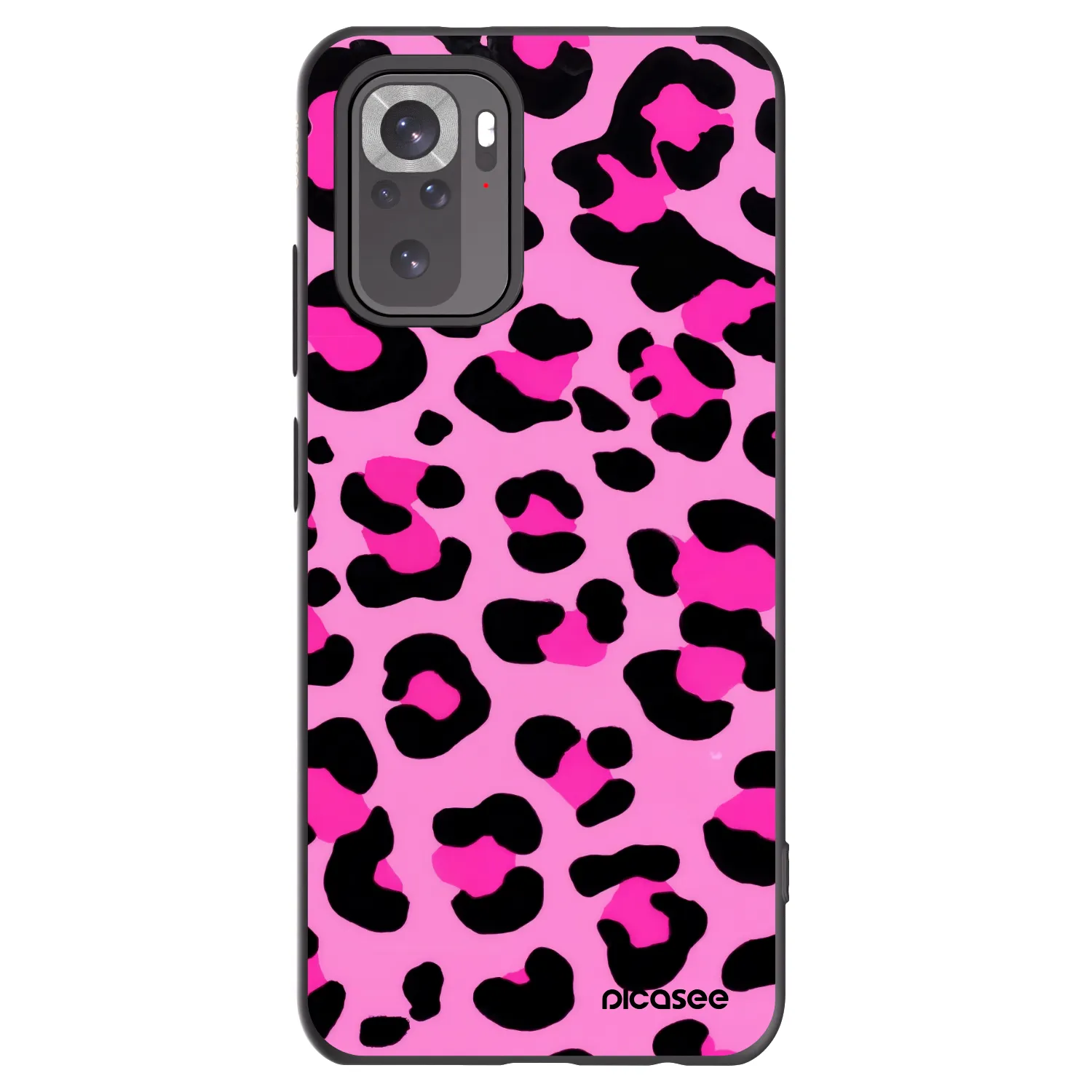 Picasee Xiaomi Redmi Note 11S 4G Hülle - Schwarzes Silikon - Pink Tiger