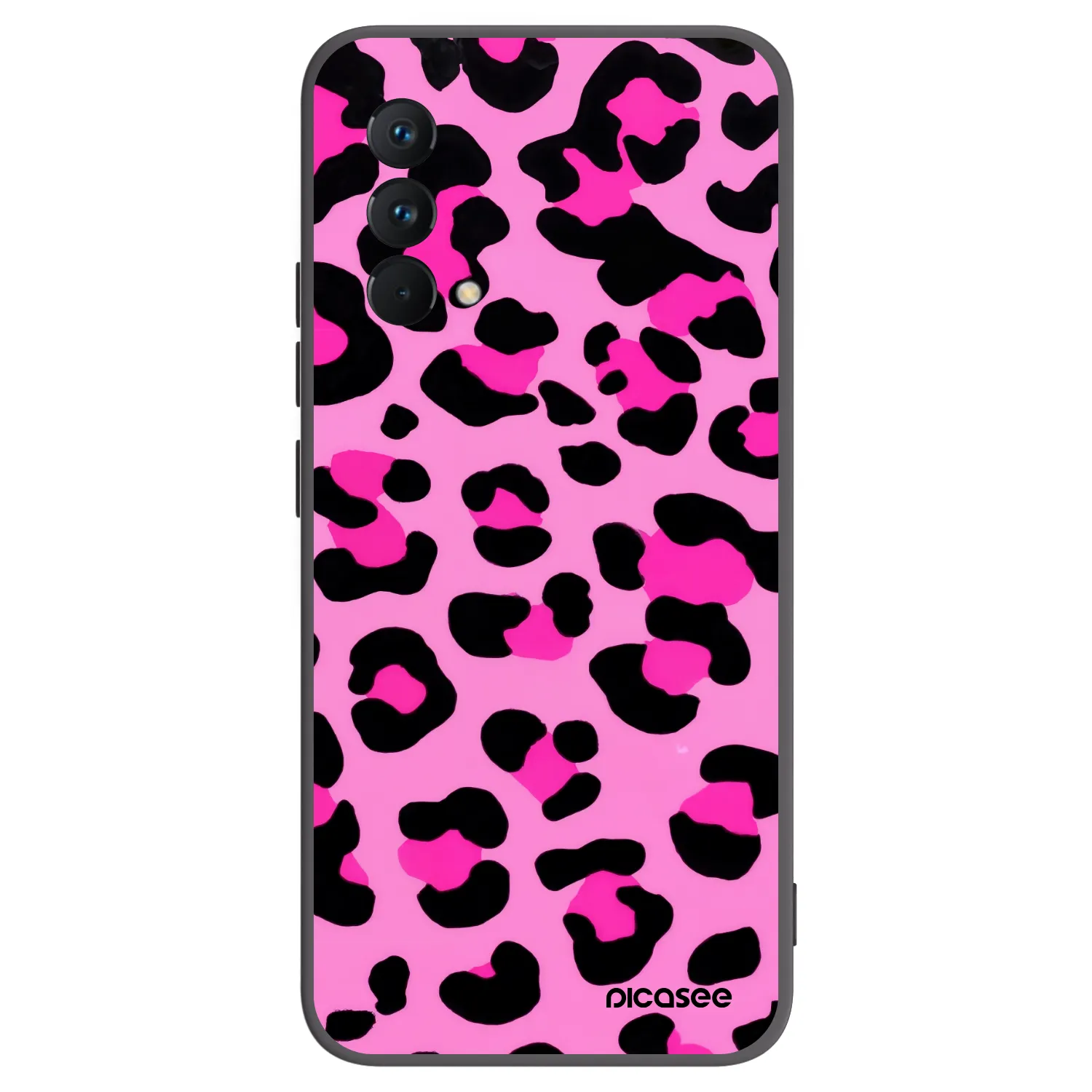 Picasee Realme GT Master Edition 5G Hülle - Schwarzes Silikon - Pink Tiger