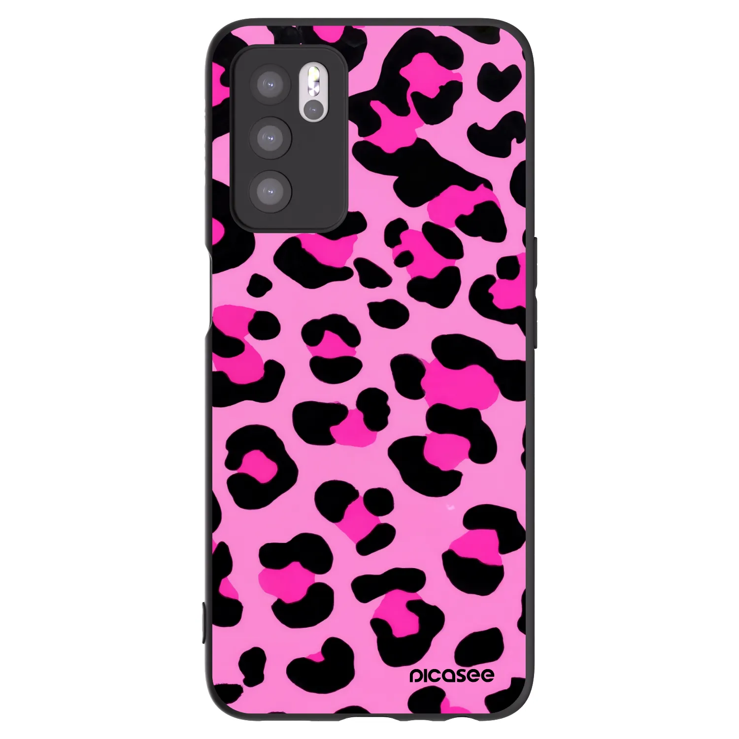 Picasee OPPO A16s Hülle - Schwarzes Silikon - Pink Tiger