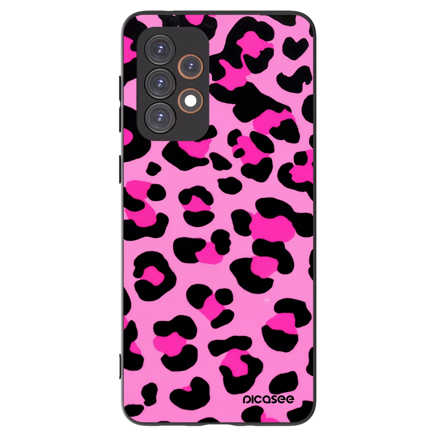 Picasee Samsung Galaxy A33 5G A336 Hülle - Schwarzes Silikon - Pink Tiger