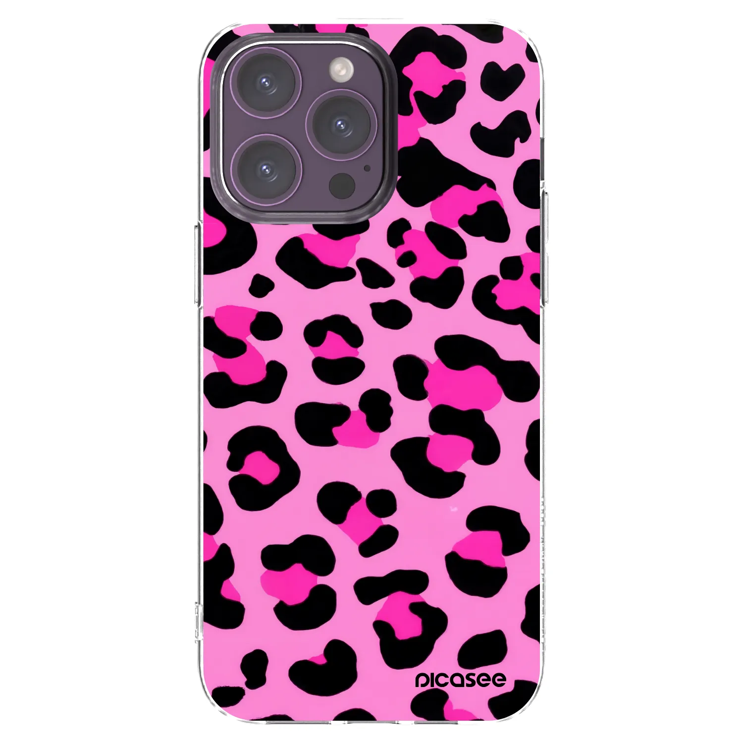 Picasee Apple iPhone 14 Pro Max Hülle - Transparentes Silikon - Pink Tiger