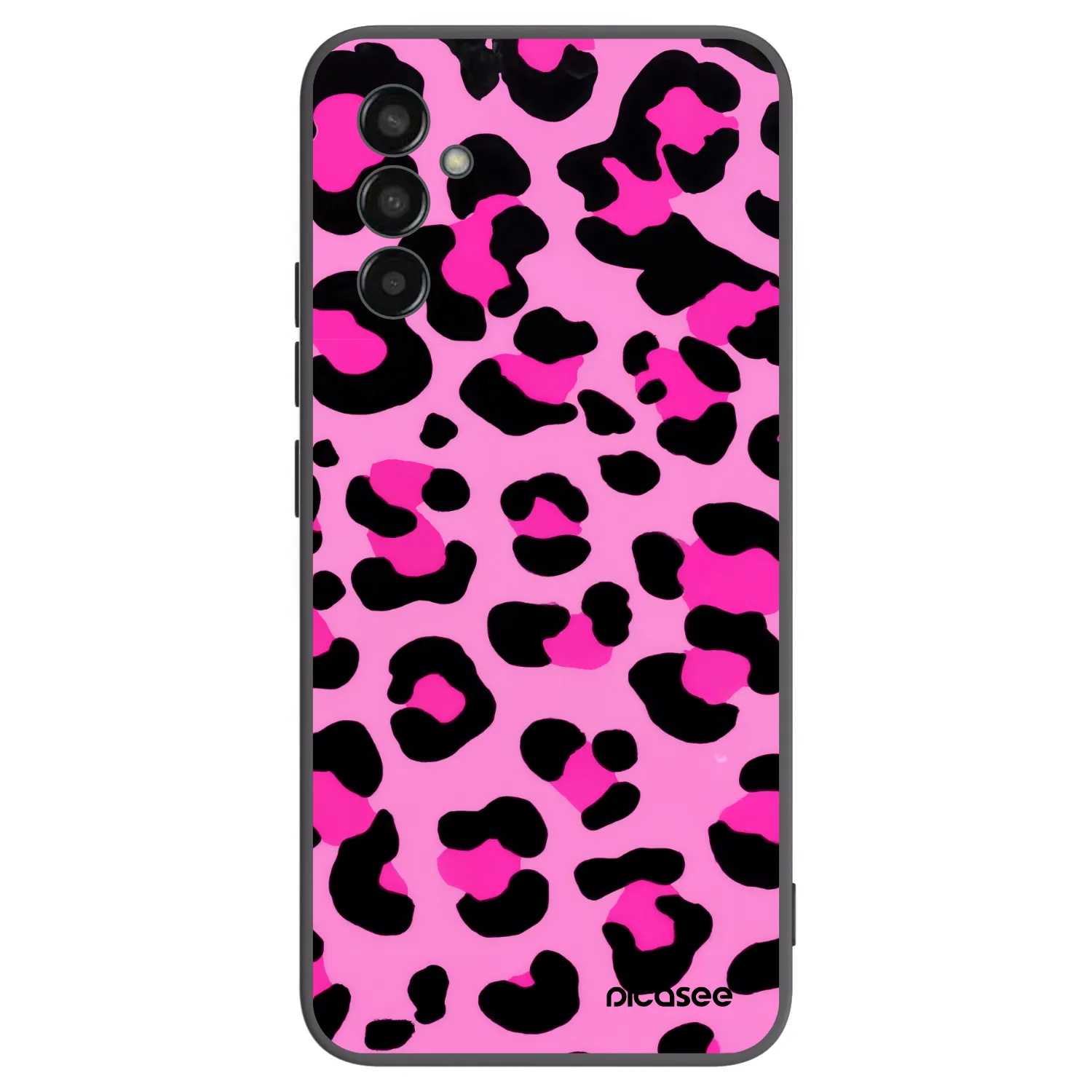 Picasee Samsung Galaxy M13 M135F Hülle - Schwarzes Silikon - Pink Tiger