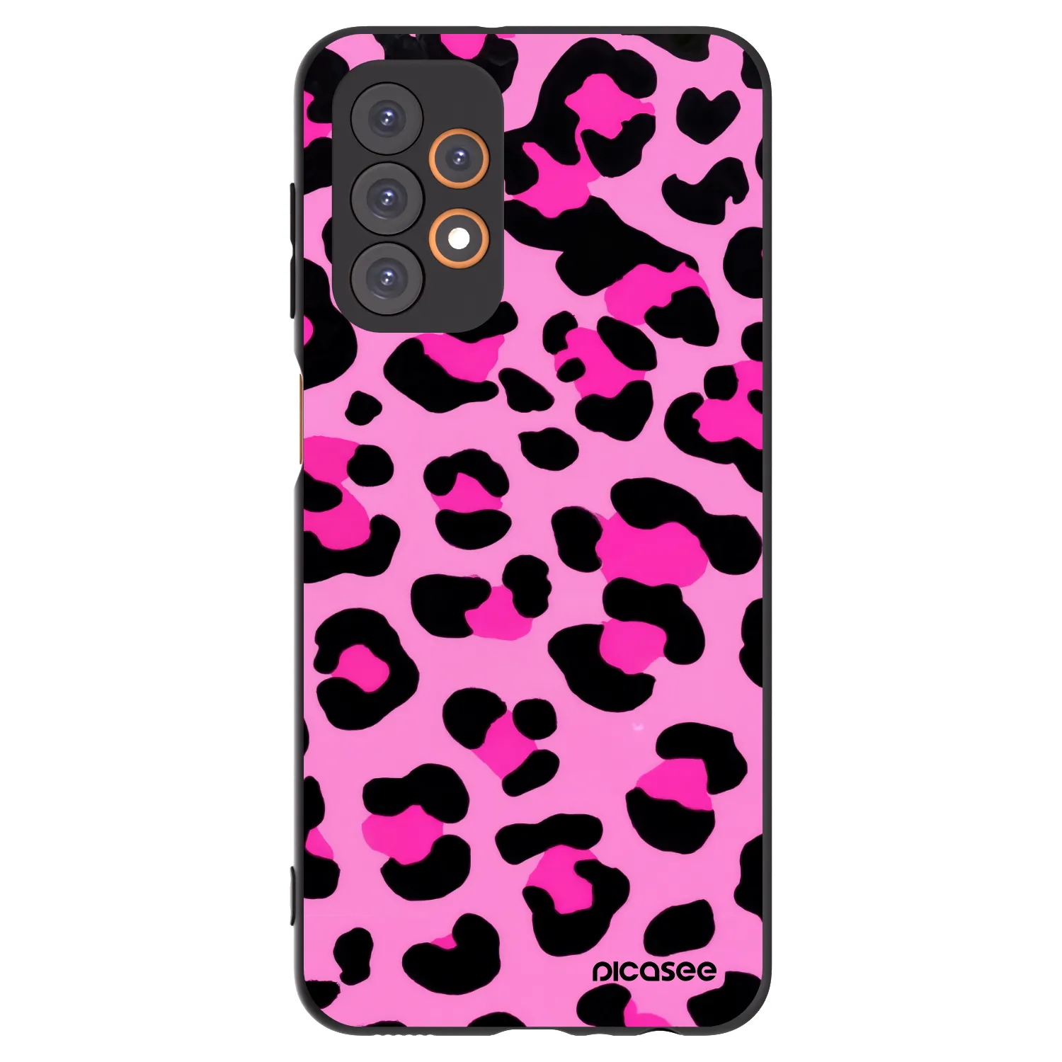Picasee Samsung Galaxy A23 A235F 4G Hülle - Schwarzes Silikon - Pink Tiger