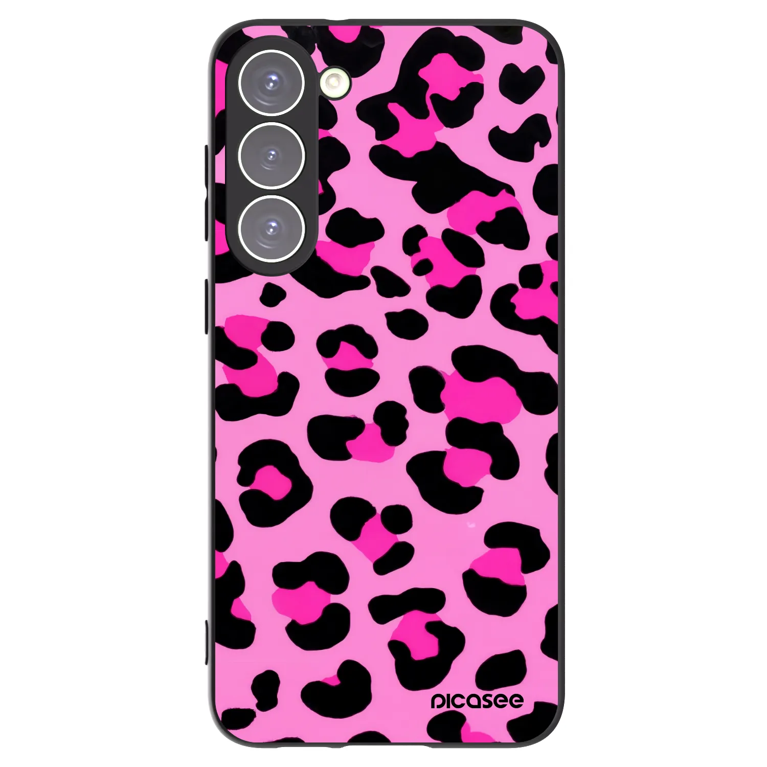 Picasee Samsung Galaxy S23+ 5G Hülle - Schwarzes Silikon - Pink Tiger