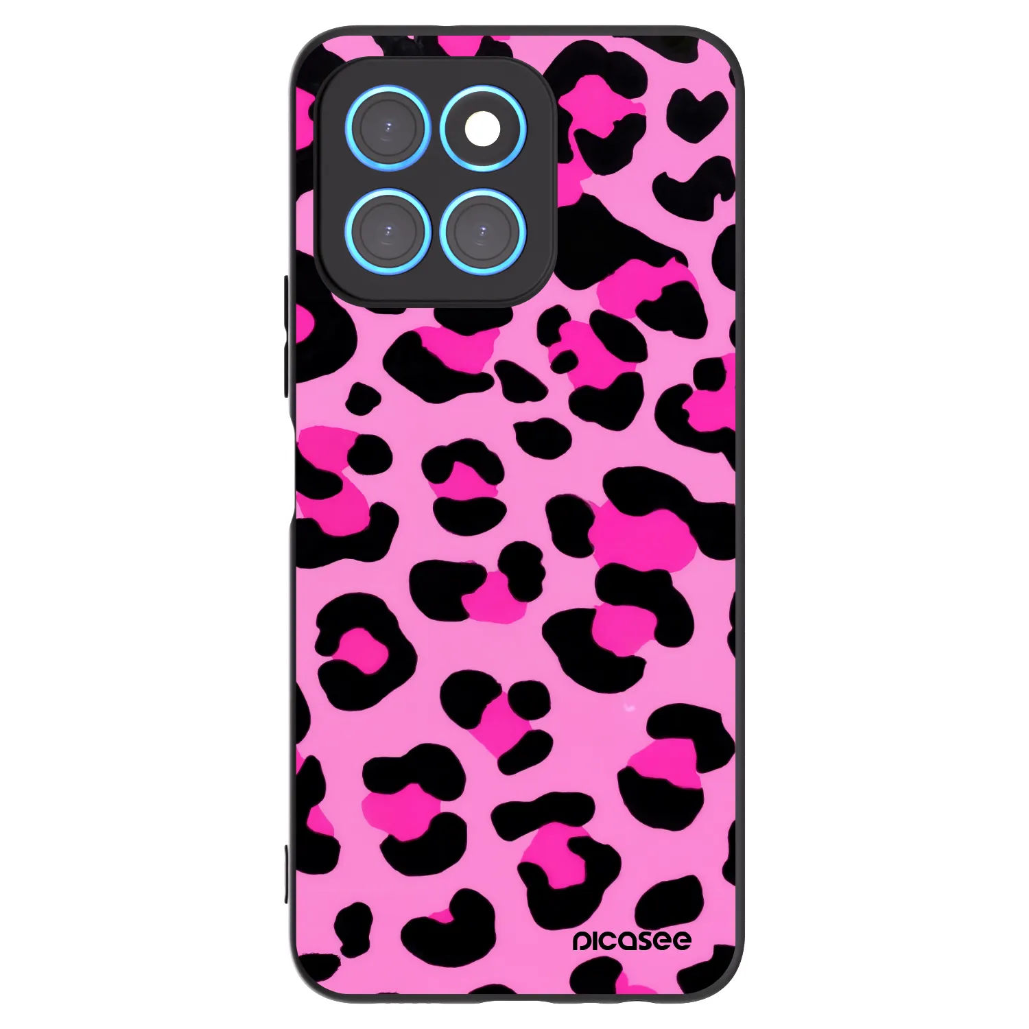 Picasee Honor X8 5G Hülle - Schwarzes Silikon - Pink Tiger