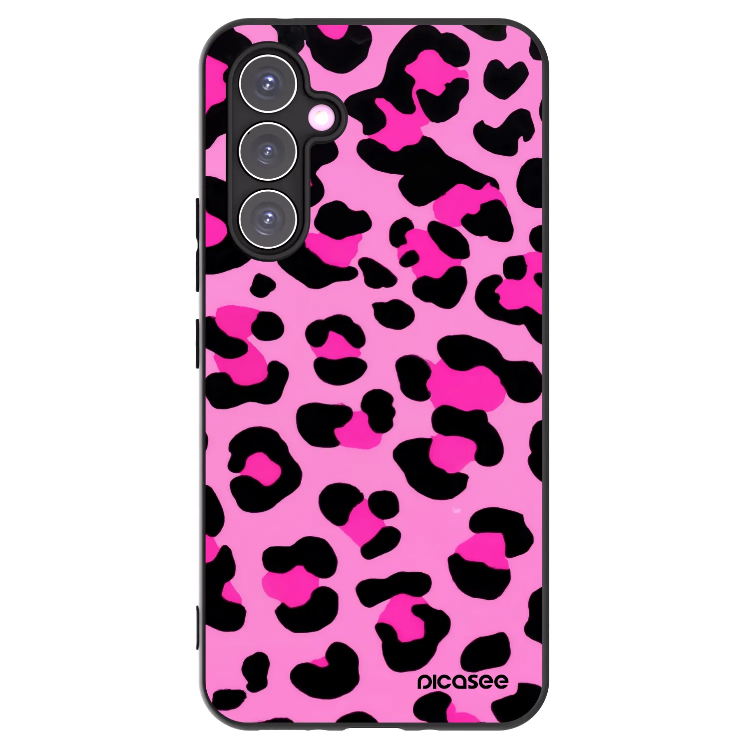 Picasee Samsung Galaxy A54 5G A546B Hülle - Schwarzes Silikon - Pink Tiger