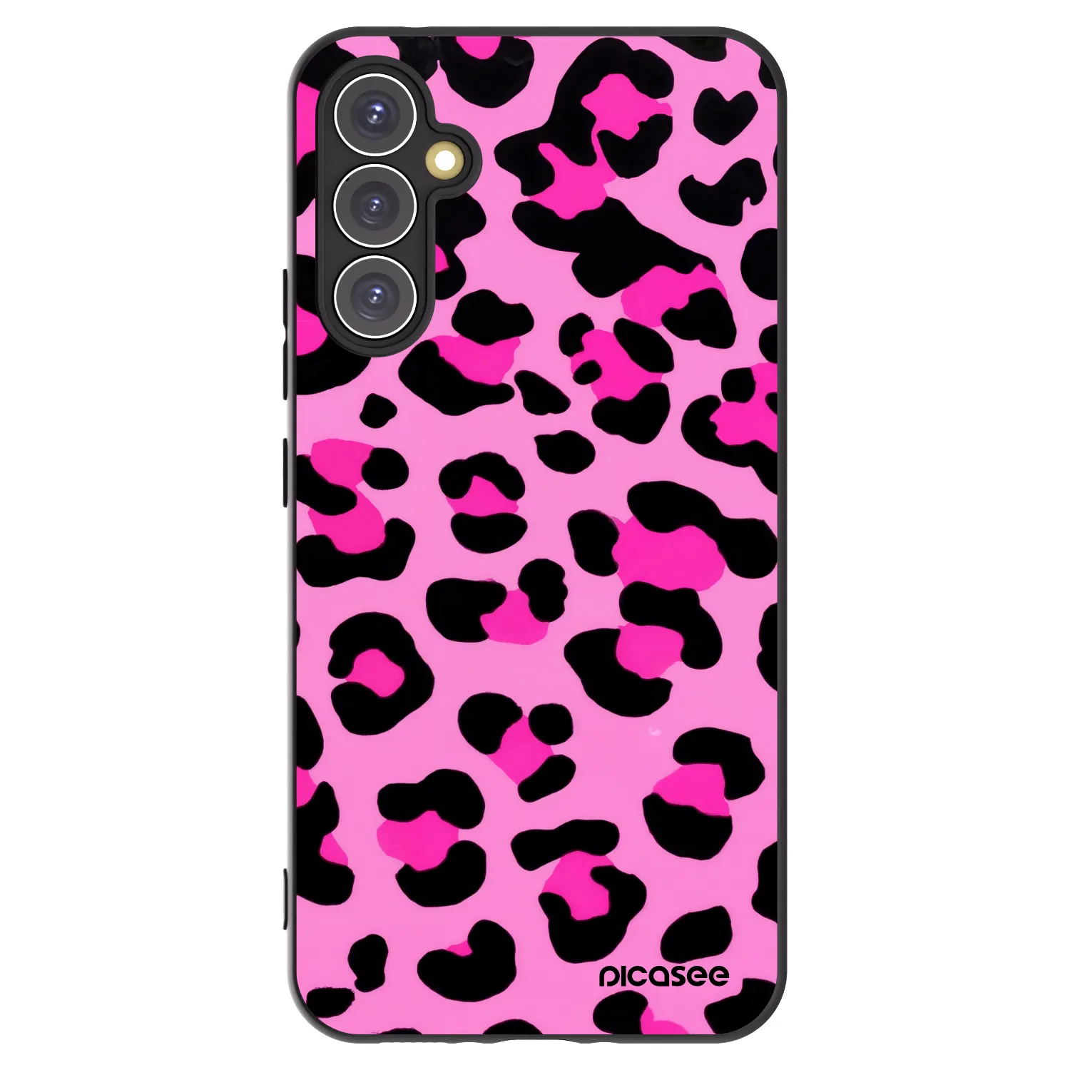 Picasee Samsung Galaxy A34 5G A346B Hülle - Schwarzes Silikon - Pink Tiger