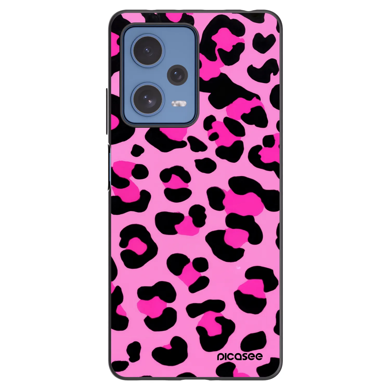 Picasee Xiaomi Redmi Note 12 Pro 5G Hülle - Schwarzes Silikon - Pink Tiger