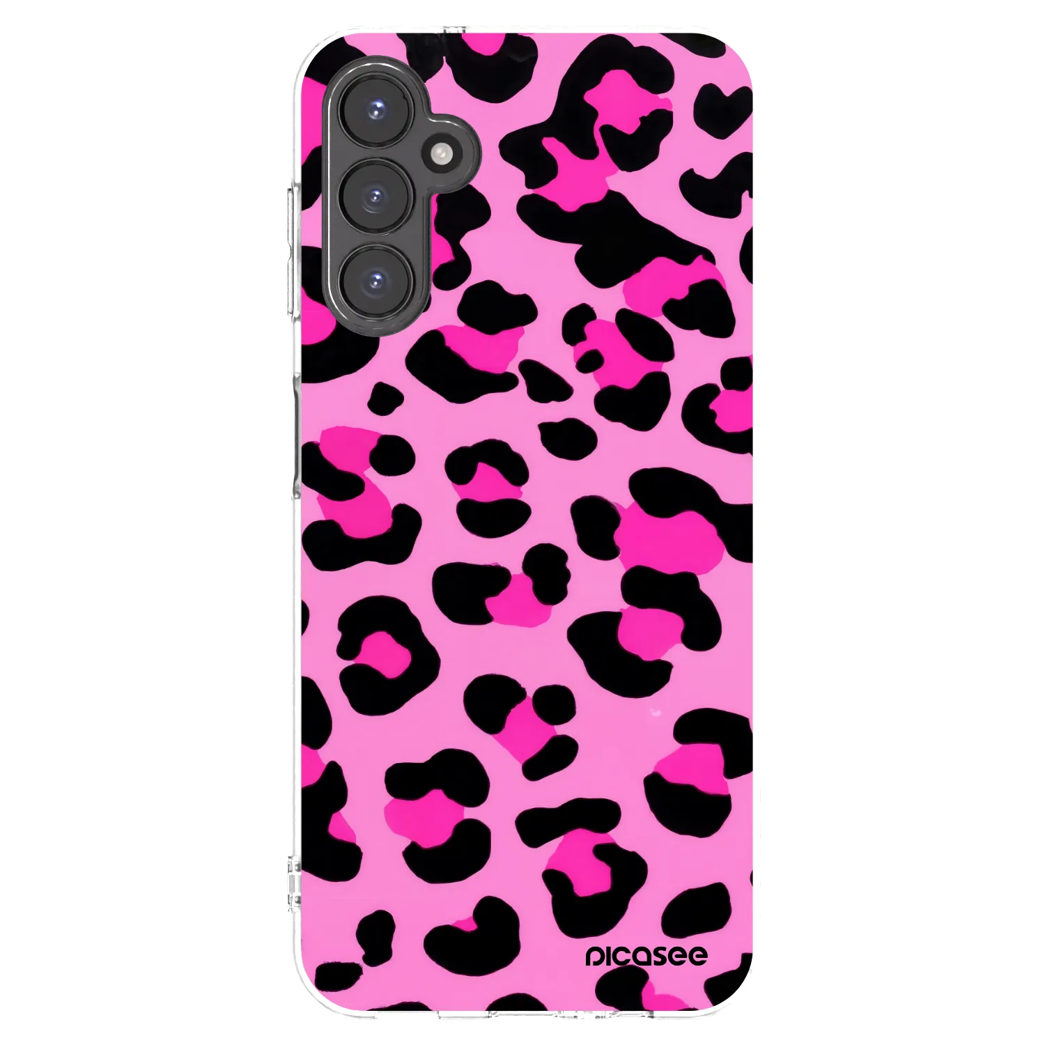 Picasee Samsung Galaxy A14 4G A145R Hülle - Transparentes Silikon - Pink Tiger