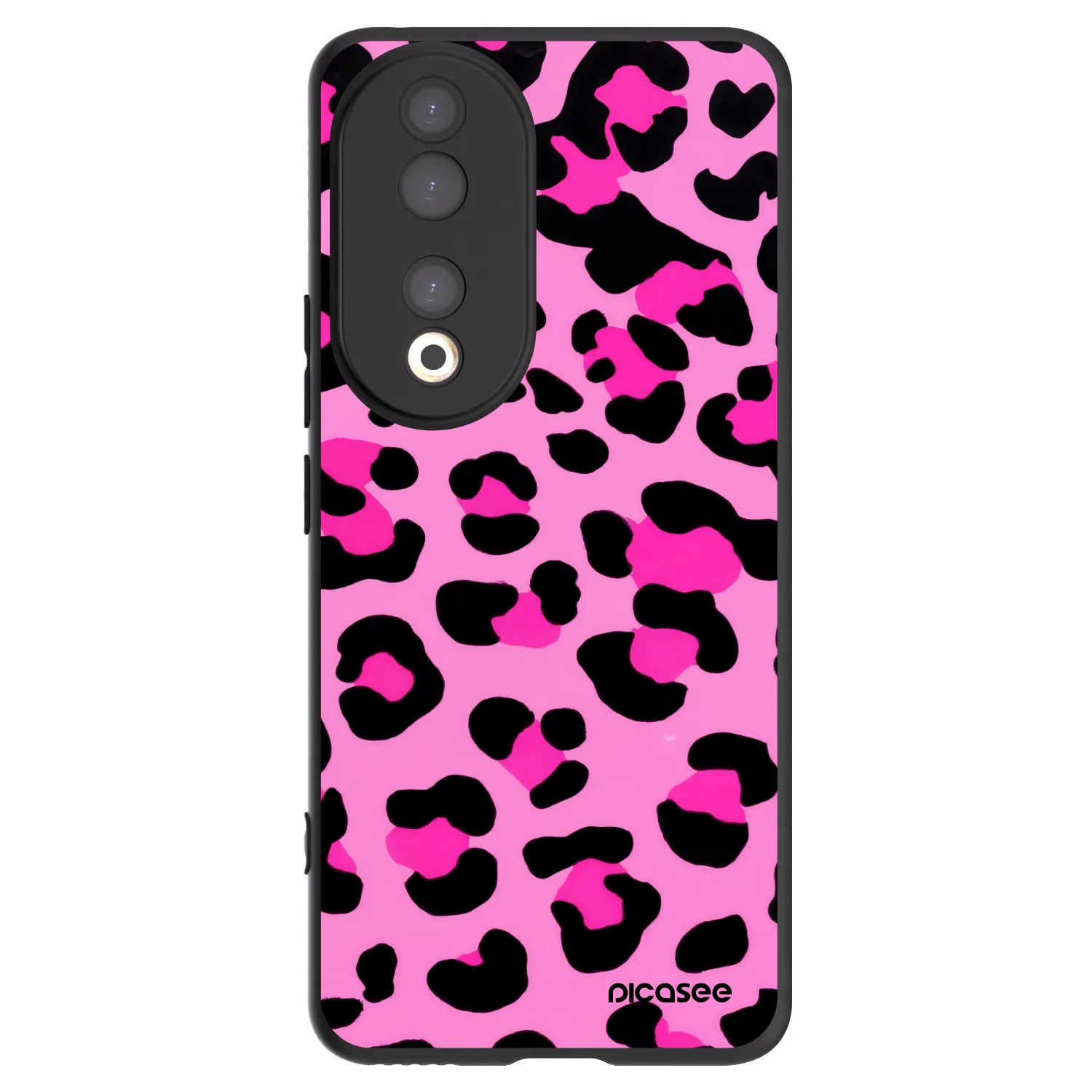Picasee Honor 90 5G Hülle - Schwarzes Silikon - Pink Tiger
